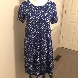 LuLaRoe cobalt blue Carly dress